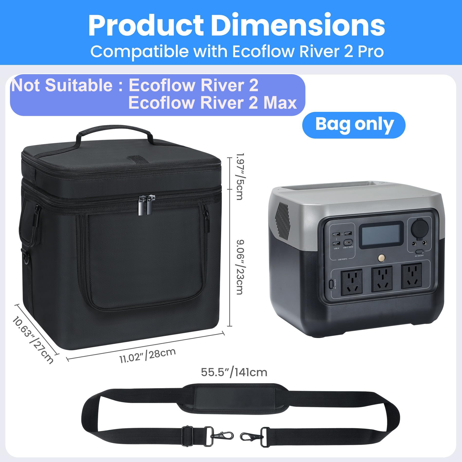 Amazon.co.jp: ECOFLOW River 2 Pro対応キャリーケース
